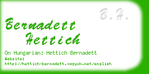 bernadett hettich business card